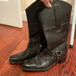 Brand New Franco Sarto Black Santana Western-Style Boots Size 6.5 Medium